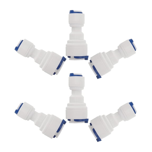 Homoyoyo 6Pcs Push to Connect Plastic Water Pipe Fittings Filter Accessories for Home Plumbing and Repair