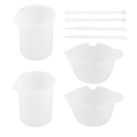 Homoyoyo 8 Pcs Small Measuring Cups Set for Resin Art Projects, Crafting, Baking, Practical and Design