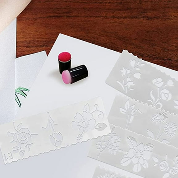 Homoyoyo Black Sponge Finger Painting Daubers 8 Pieces for Kids and Adults, Art Supplies for Creative Projects