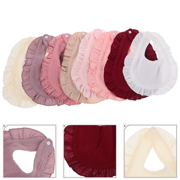 Homoyoyo Baby Drool Bibs 8pcs Soft Cotton Teething Bibs High Absorbency Easy to Feeding Accessories
