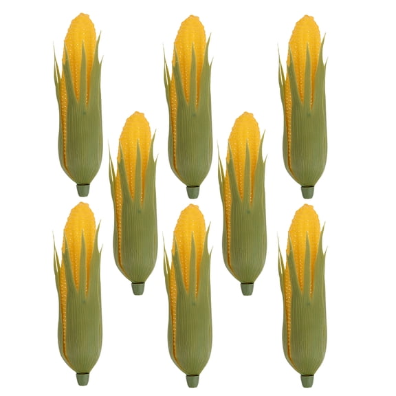 Homoyoyo 8pcs Realistic Fake Corn Plastic Decoration for Home Kitchen Supermarket Display and Photography Props