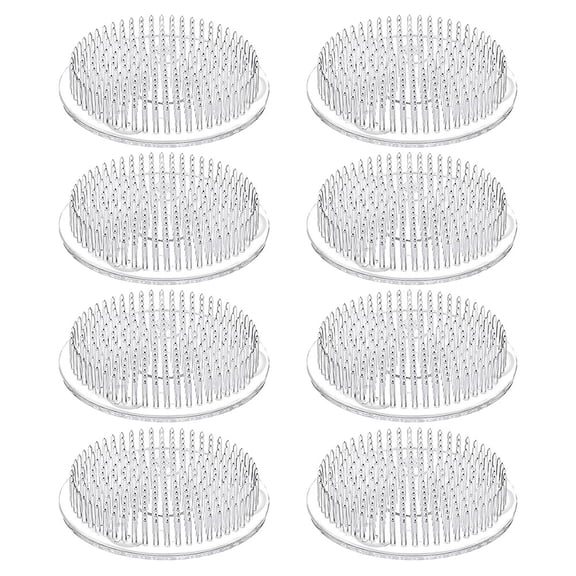 Homoyoyo Plastic Flower Frog Set with Transparent Stable Cups for Home Decor, 8 Pieces