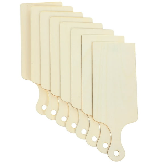 Homoyoyo 8Pcs Wooden Charcuterie Boards Beige Wood for Cheese Meat Crackers Display