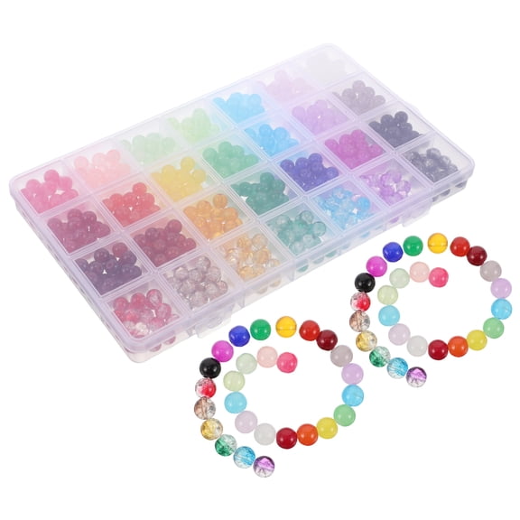 Homoyoyo 8mm Glass Beads Assortment for Handmade Jewelry Making, Crafts, Projects, and Colorful Beads Set