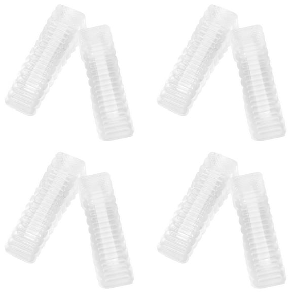 Homoyoyo 8pcs Baby Safety Door Locks Transparent PVC Wedges Childproof Anti-Opening Door Stopper for Home