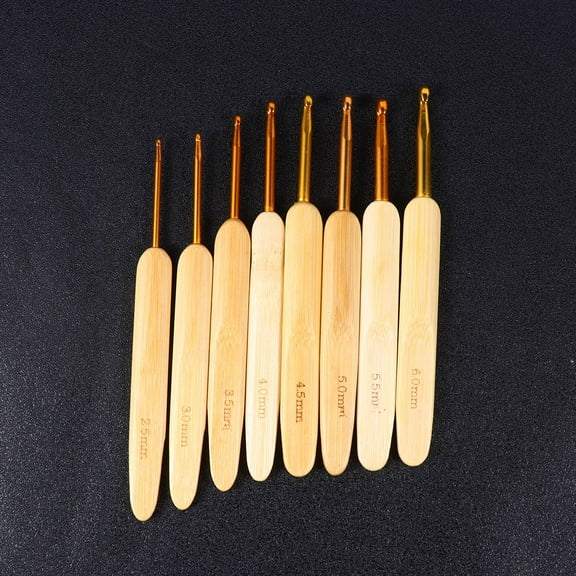 Homoyoyo Knitting Needles Smooth Anti-Slip Handle Perfect Gift for Crochet 8Pcs