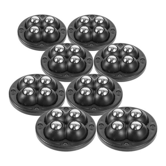 Homoyoyo Black Self-Adhesive Caster Wheels for Furniture and Appliances, ABS and Steel Construction, Smooth Rolling