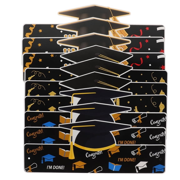 Homoyoyo 9-Piece Adjustable Graduation Paper Hats Set for Party Favors and Trendy Grad Cap Celebration Accessories