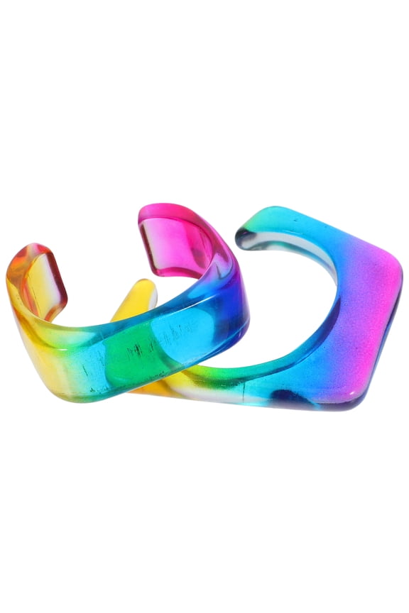 Colorful Irregular Acrylic Bangle Bracelets for Women, Multi-Style Fashion Jewelry Perfect for Everyday and Casual Wear