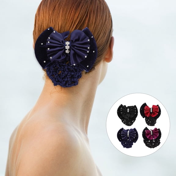 Homoyoyo Bun Holders for Women's Hair Rhinestones Hair Snoods 4pcs