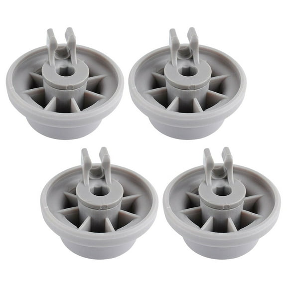 Homoyoyo Set of 4 Replacement Dishwasher Wheels Light Grey Plastic Rollers for Smooth Appliance
