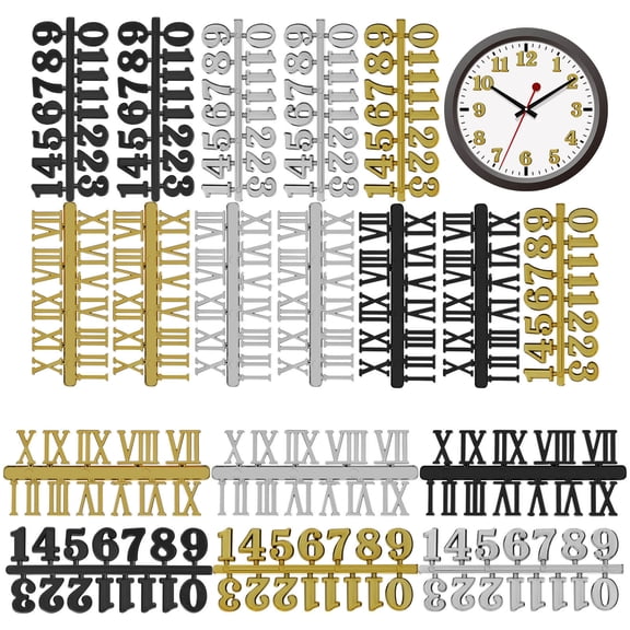 Homoyoyo Black Roman Numeral Clock Number Set with 9 Plastic Pieces for Clock Parts and Home Living Room Decor