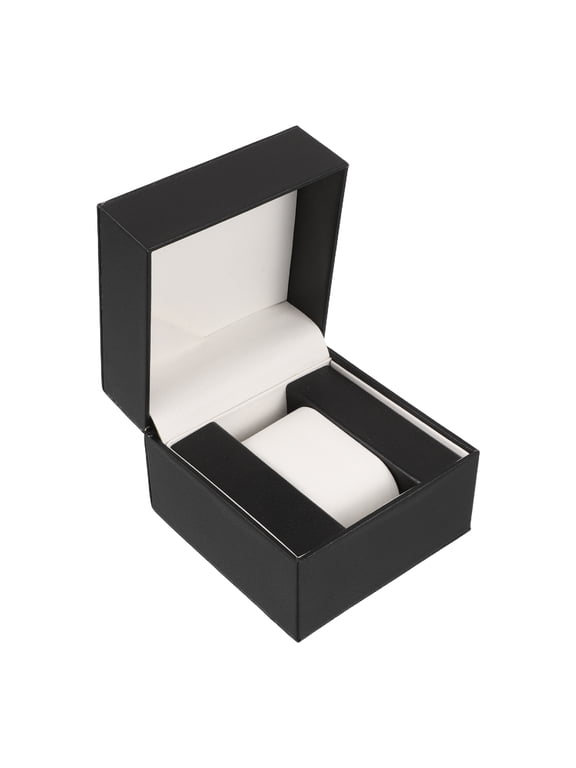 Black PU Watch Box for Storage - Scratch-Resistant and Portable Organizer