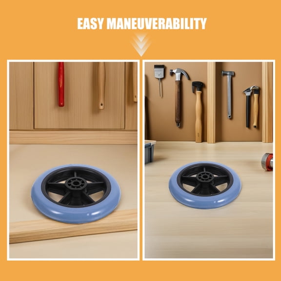 Homoyoyo 4-Pack PVC Walker Wheels with Shock Absorbing Metal Frame, 360 Swivel, Easy to Install Replacement Parts