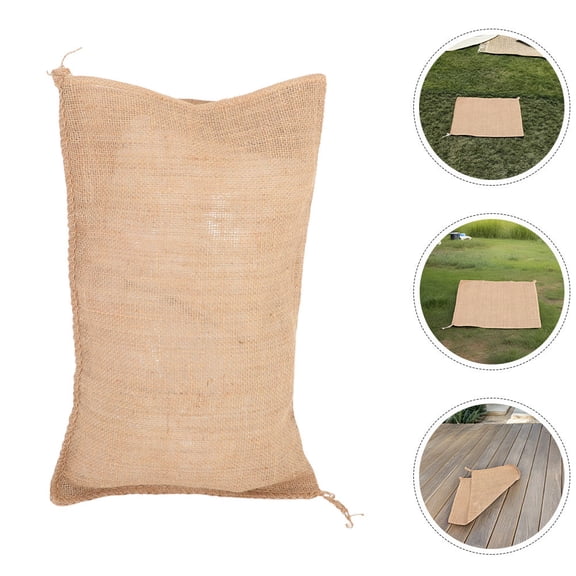 Homoyoyo Burlap Potato Sack Race Bags Light Brown Reusable for Outdoor Lawn Games