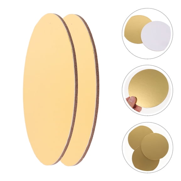 Homoyoyo 20Pcs Round Cake Boards Plated Gold Paper Cake Display Bases for Wedding Birthday Party Baking Supplies