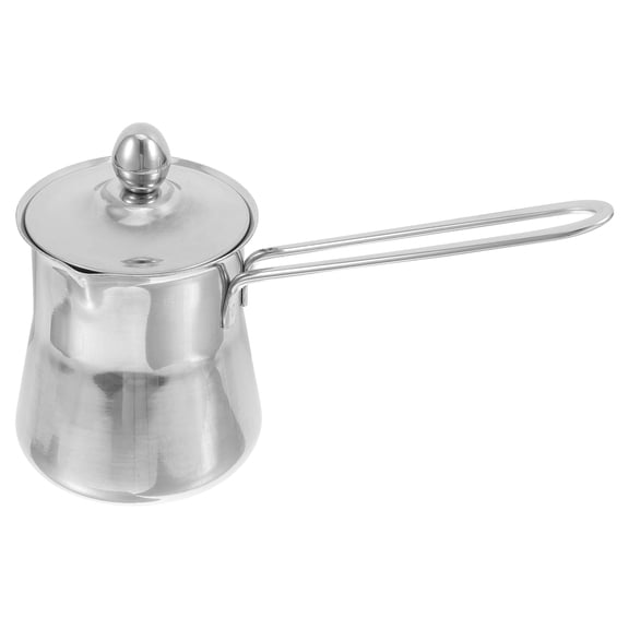 Homoyoyo Stainless Steel Milk Pitcher with Ergonomic Handle, 12oz Cappuccino Jug for Travel and Home Use, 1 Piece