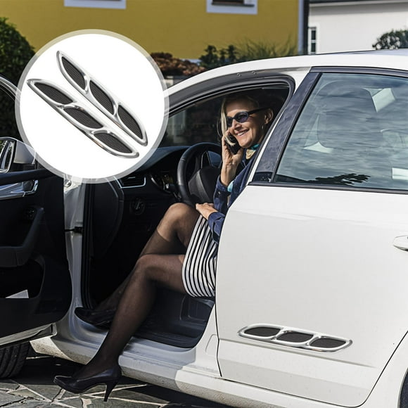Homoyoyo auto hood vent sticker Car Hood Vent Stickers Black 1 Pair