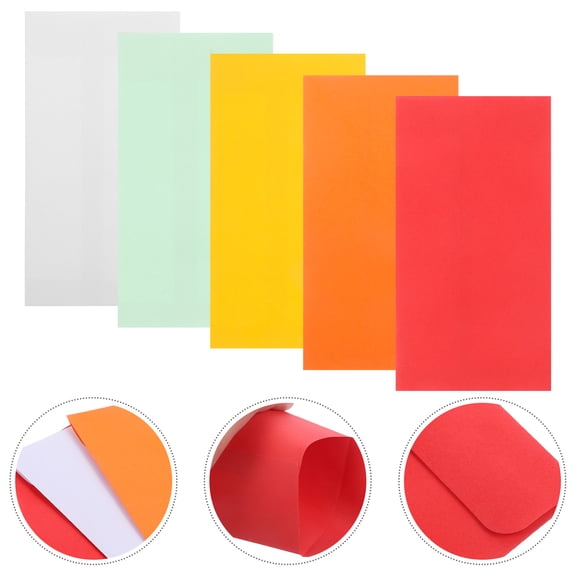 Homoyoyo Cash System Envelopes Paper Envelopes Orange 50Pcs