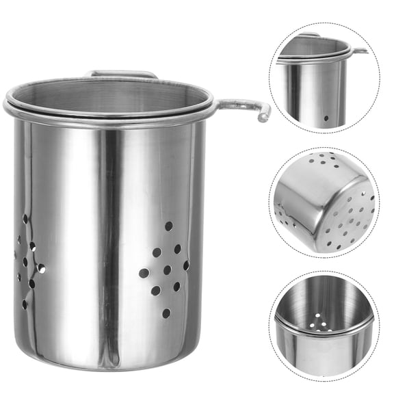 Homoyoyo Stainless Steel Wall-Mounted Kitchen Organizer Rack for Chopsticks and Flatware Storage Holder