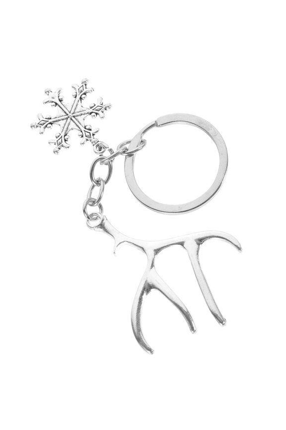 Christmas Key Chain Snowflake Keychain Creative Car Key Hanging Chain 1Set