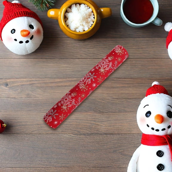 Homoyoyo Christmas Red Polyester Table Runner Featuring Snowflakes for Festive Dining Decor