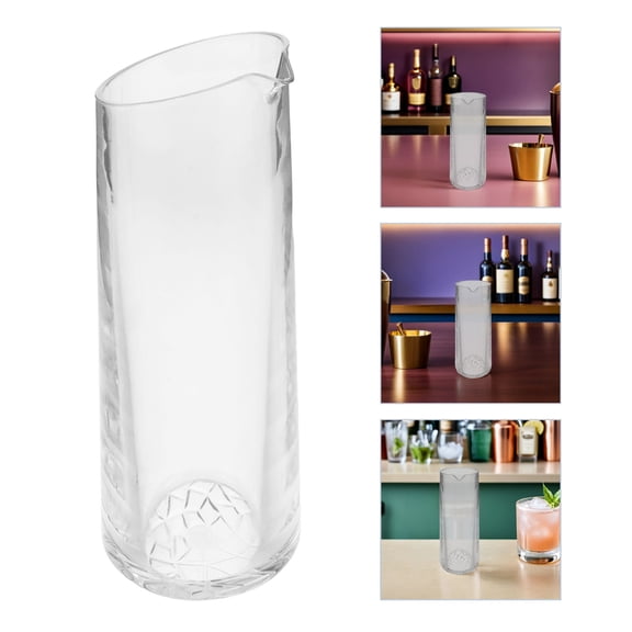 Homoyoyo Acrylic Liquor Carafe with Easy Pour Spout, Clear Water and Juice Beverage Pitcher Dispenser for Home and Bar Use