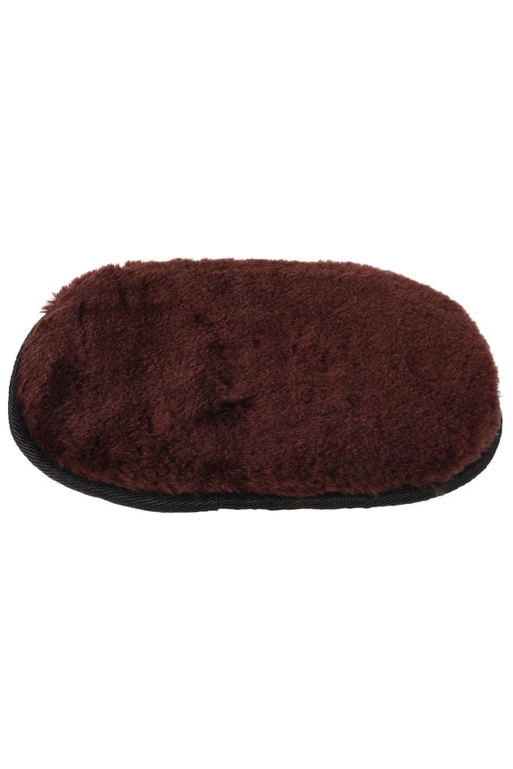 Boot Polishing Glove Coffee Color Faux Efficient Dust Absorption and Shine