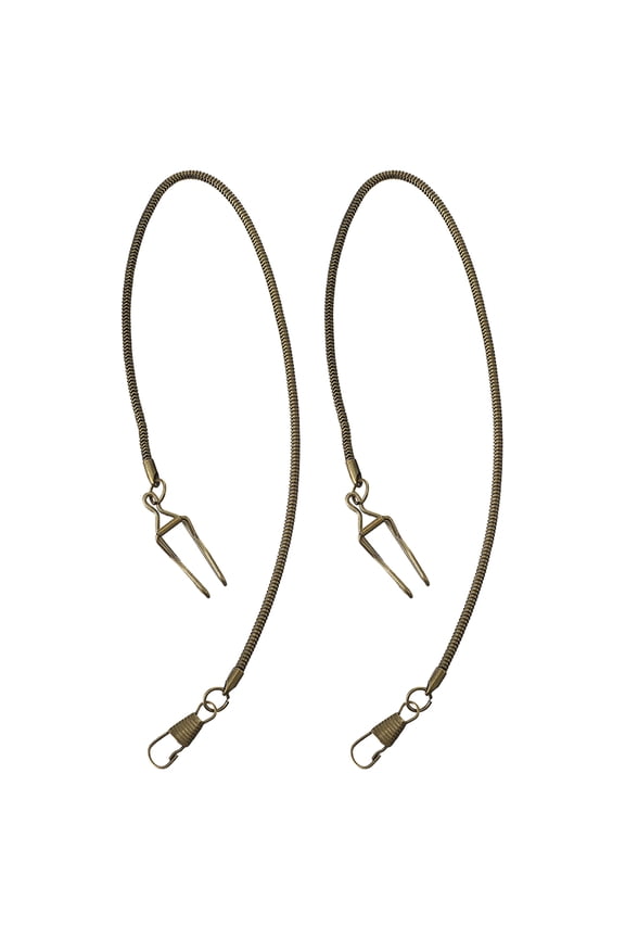 Coffee Metal Fob Watch Chain for Men, Sturdy and Stylish, Easy to Use 2Pcs