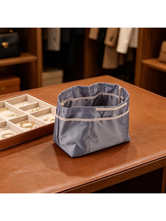 Tote Bag Organizer Insert Blue for Craft with Multipocket Design