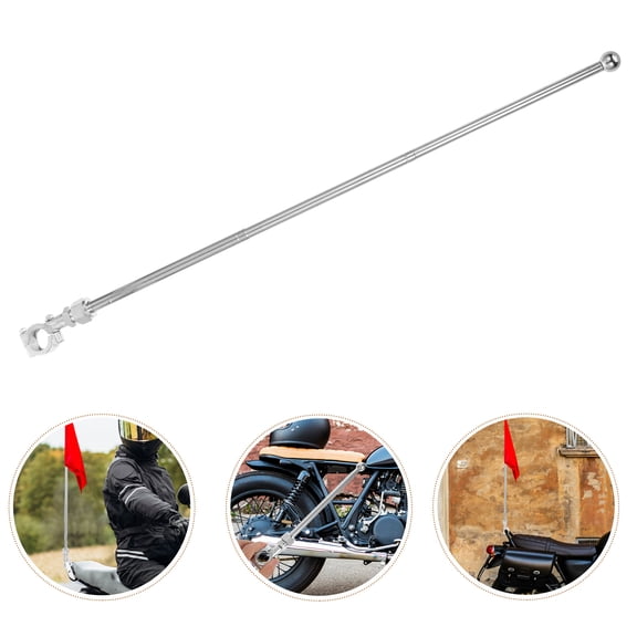 Homoyoyo Versatile Stainless Steel Bike Flagpole with Retractable Telescopic Design for Vehicles