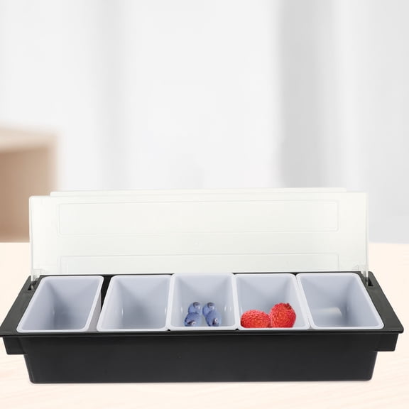 Homoyoyo Dustproof Divided Snack Box Container for Snack Organization in Bar Counter 1 Set