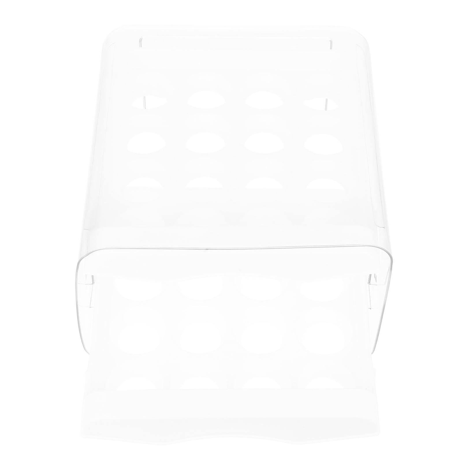 Homoyoyo Refrigerator Egg Storage Double Layer Egg Tray White 1Set