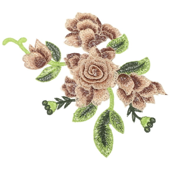 Homoyoyo Assorted Colorful Flower Embroidery Patches, Handmade Polyester Appliques for Clothing, Bags, Hats, and Accessories