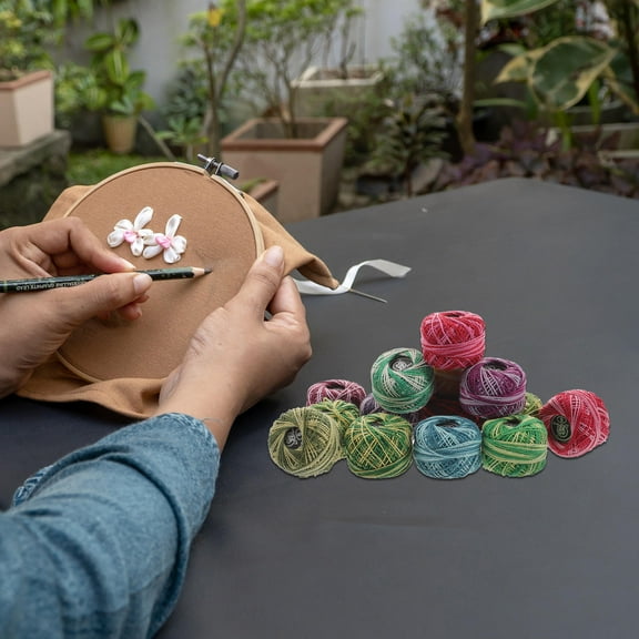 Homoyoyo 16Pack Embroidery Cotton Roll for Cross Stitch Craft Supplies Projects