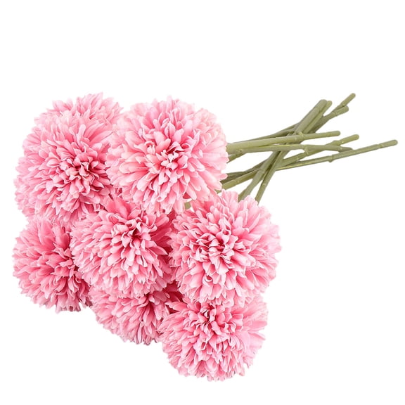 Homoyoyo Fake Flower Bud Pink 10Pcs Chrysanthemum Home Decoration Silk Cloth