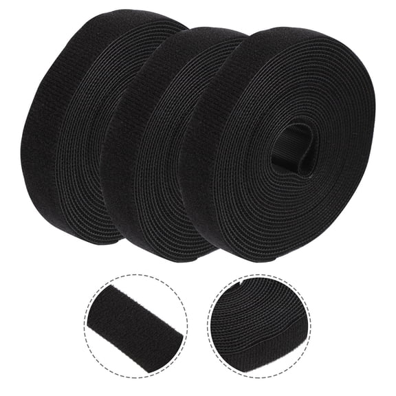 Homoyoyo Black Polyester and PP Cable Ties, Cord Organizer for Electronics, Home, Office, and Wire Management