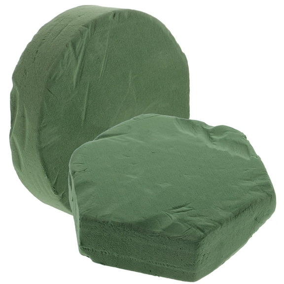 Homoyoyo Absorbent Green Foam Flower Mud for Artificial Flowers and Plants, 2 Pieces Floral Arrangement Supplies