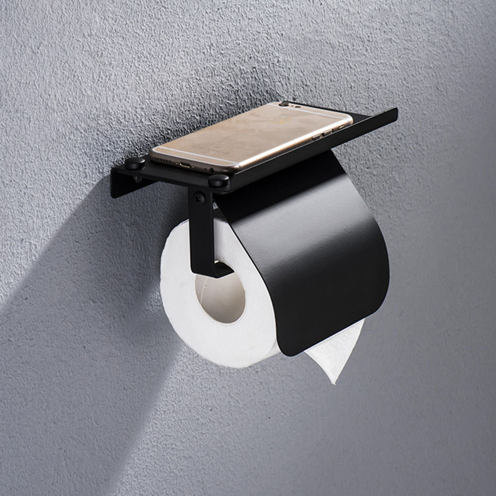 Homoyoyo Stainless Steel Toilet Paper Holder, Freestanding and Wall-Mounted Bathroom Accessory for Home, 1 Set and Stylish
