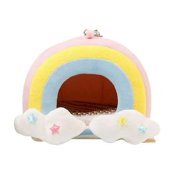Homoyoyo Rat Warm Sleeping Bed Plush Nest Soft Comfortable House for Small Pets in Assorted Colors