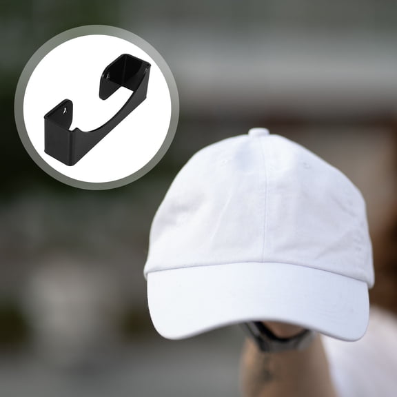 Homoyoyo Acrylic Baseball Cap Hat Organizer Wall Mount for Bedroom, Black, Storage Rack, 1 Set