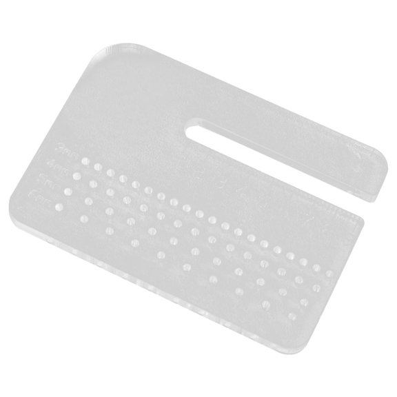Homoyoyo Hole Punching Aid Ruler White Round Corners for Adults 1Pack