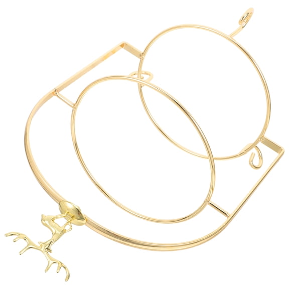 Homoyoyo Golden Iron Two Tier Dessert Stand for Elegant Afternoon Tea, Party, Wedding, and Home Decor Display