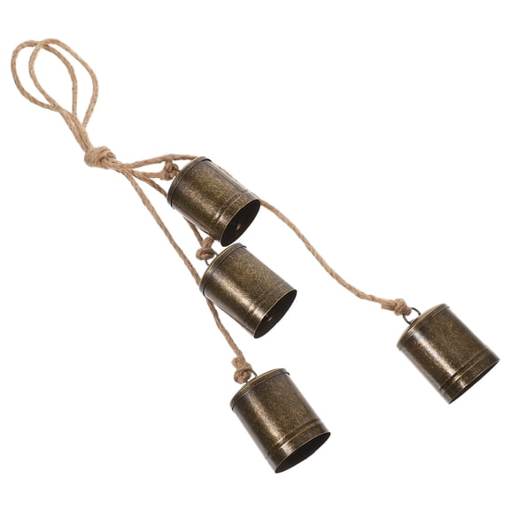 Homoyoyo Handmade Vintage Rustic Metal Hanging Bells Set for Door Window Fireplace Decoration Indoor Outdoor