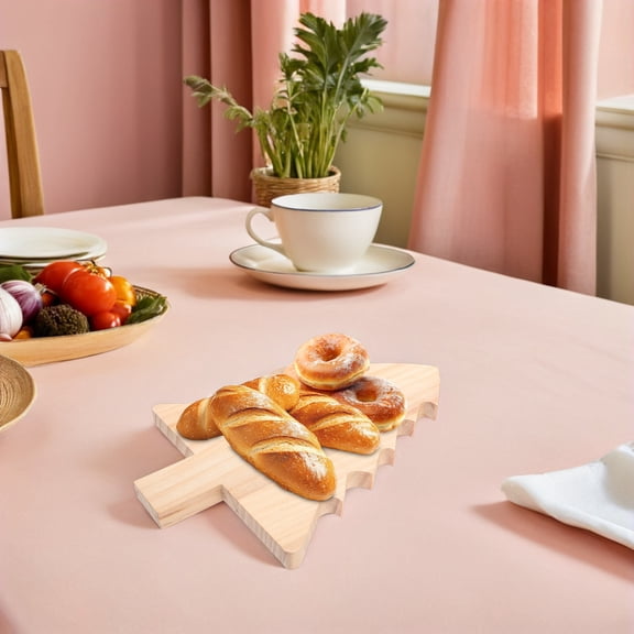 Homoyoyo Wooden Christmas Tree Cheese Platter - Versatile Holiday Serving Tray for Parties and Gatherings