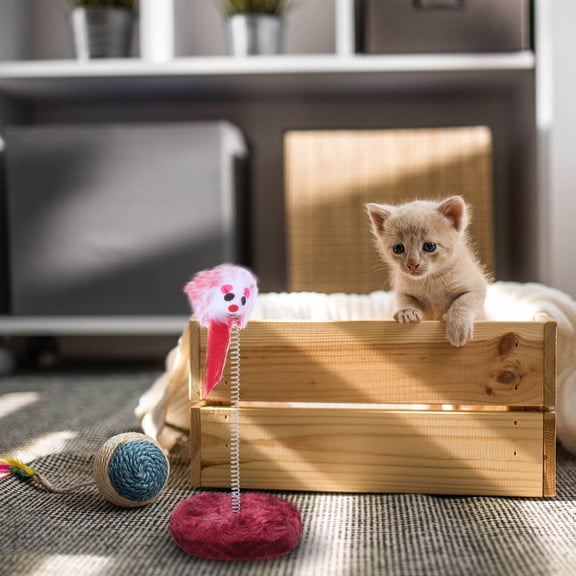 Homoyoyo Cat Tumbler Toy Set - Automatic Rebound Indoor Cat Toy with Random Color, 1 Piece