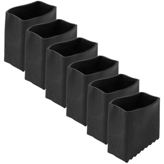 Homoyoyo 6-Piece Black EPDM Rubber Ladder Accessories Set with Non- Floor Protectors