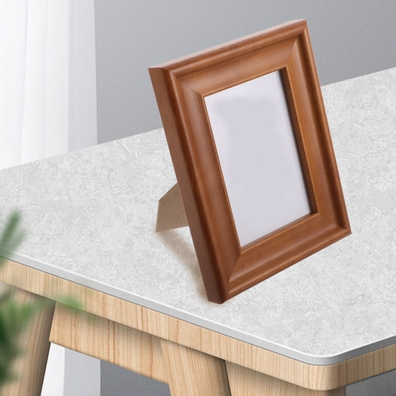 Homoyoyo Rectangular Wooden Picture Frame Light Brown Wall Hanging For Indoor Use 1Pcs