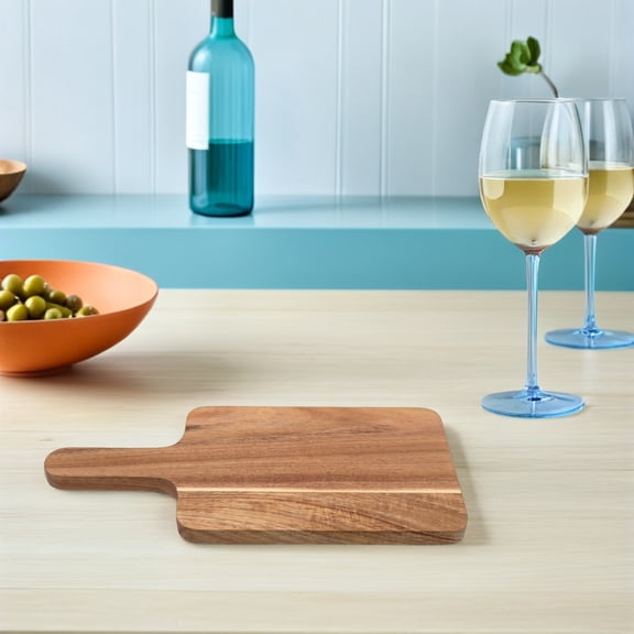 Homoyoyo Wood Cutting Board with Handle, Kitchen Chopping Board, Grain Patterns for Food Prep