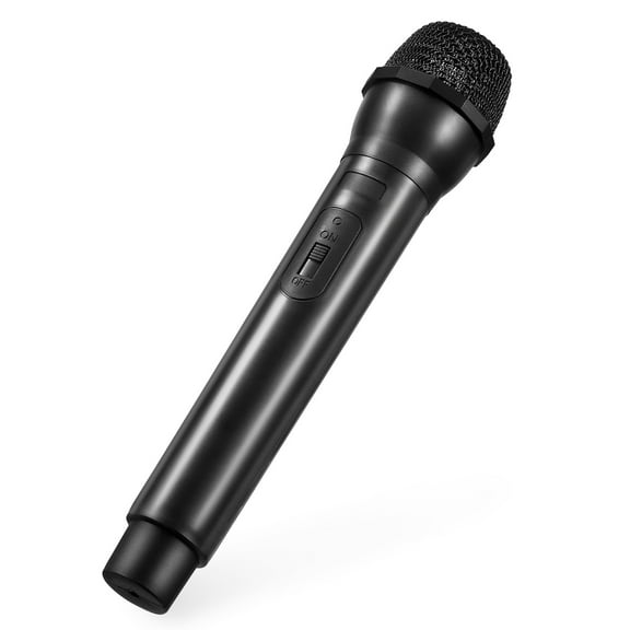 Homoyoyo Black Plastic Prop Microphone for Home and Stage Use, Realistic Design for and Karaoke